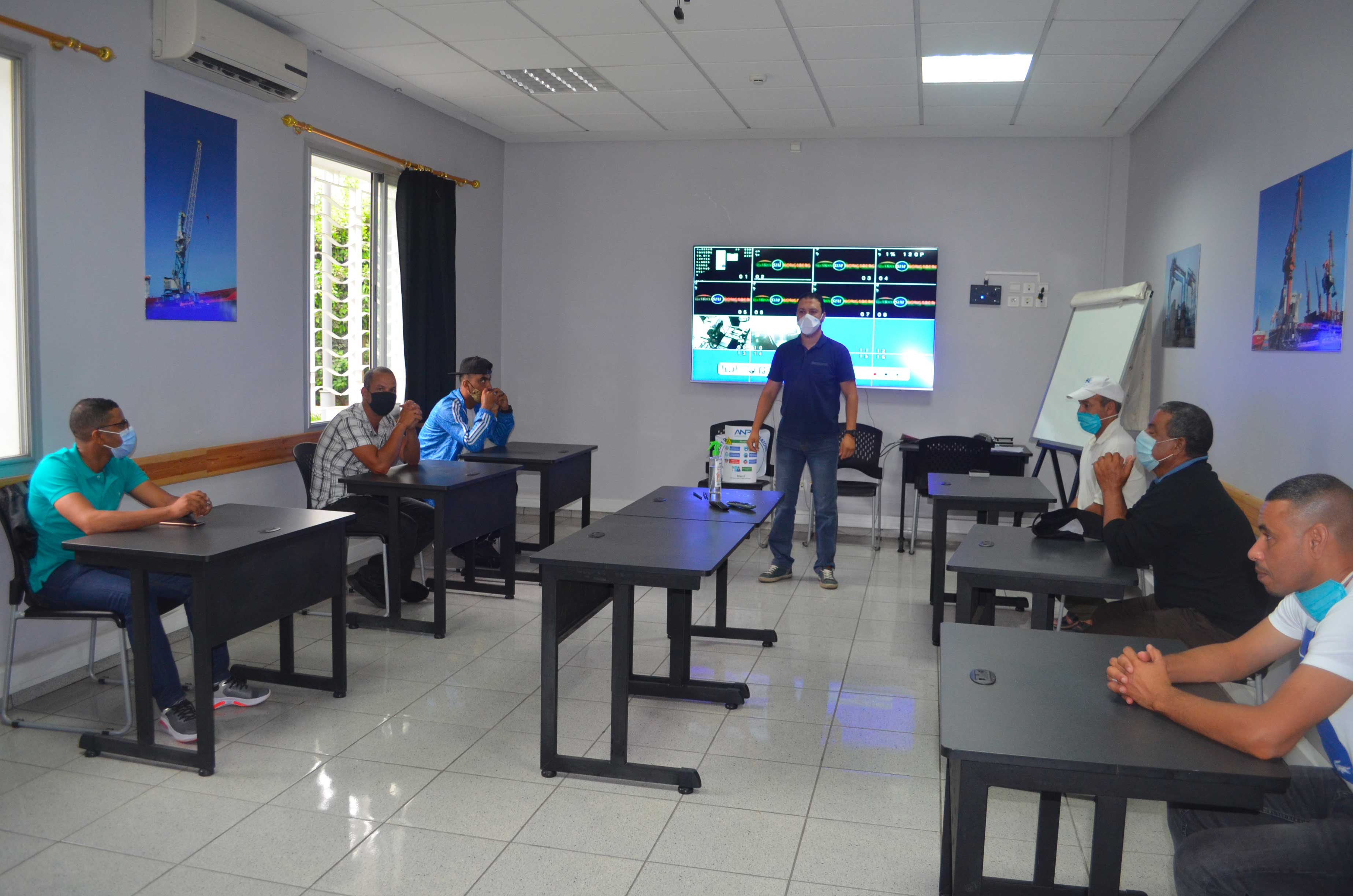 La formation à la conduite du chariot cavalier sur le simulateur de l’ANP-IFP au profit des conducteurs de la d’Agadir SMA G1  du 31-08-2020 au 04-09-2020 et G2 du 07-9-2020 au 11-9-2020